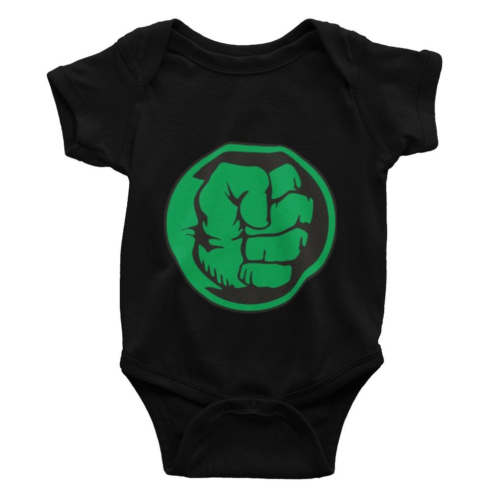 Hulk Black Onesies, Hulk Onesies all sizes, The Hulk Baby Onesie